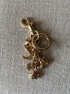 Coach Gold Star & Moon Charm Bag Charm